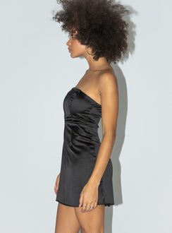 product Princess Polly Asymmetric Neckline  Luca Strapless Mini Dress Black