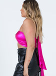 side view of model wearing Princess Polly Nia Top Pink 