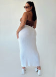 Belle Knit Maxi Skirt White Curve Princess Polly  Midi 