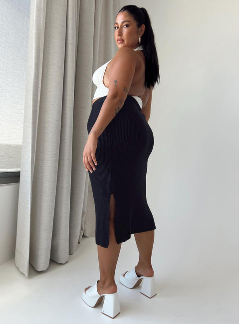 product Zanna Midi Skirt Black Curve Princess Polly  Midi Skirts 