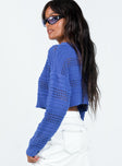 Newsam Cropped Sweater Blue Princess Polly  Cropped 