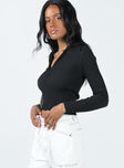 Malvern Zip Sweater Black Princess Polly  Cropped 