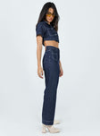 product Princess Polly High Waisted  Pioneer Straight Leg Jeans Denim