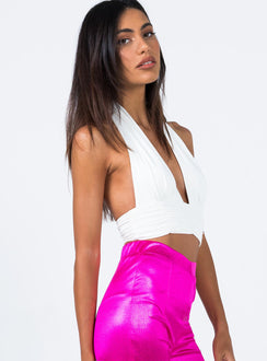 front view of model wearing Princess Polly Kylie Top White 