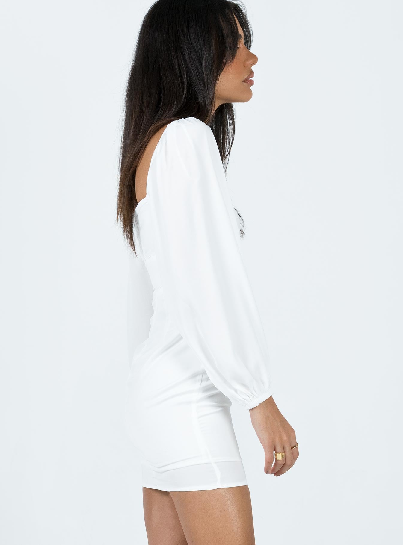 product Princess Polly Crew Neck  First Move Mini Dress White