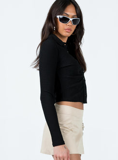 product Princess Polly Full Sleeves Square Neck  Trey Long Sleeve Top Black