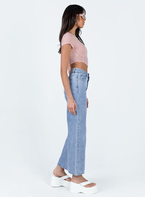 product Princess Polly High Waisted  Denver Denim Jeans Mid Wash