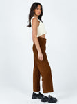 Princess Polly mid-rise  Arizona Cord Pants Brown