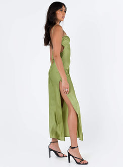 product Princess Polly High Neck  Leyana Maxi Dress Green