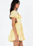 product Princess Polly Square Neck  Danny Mini Dress Yellow Floral