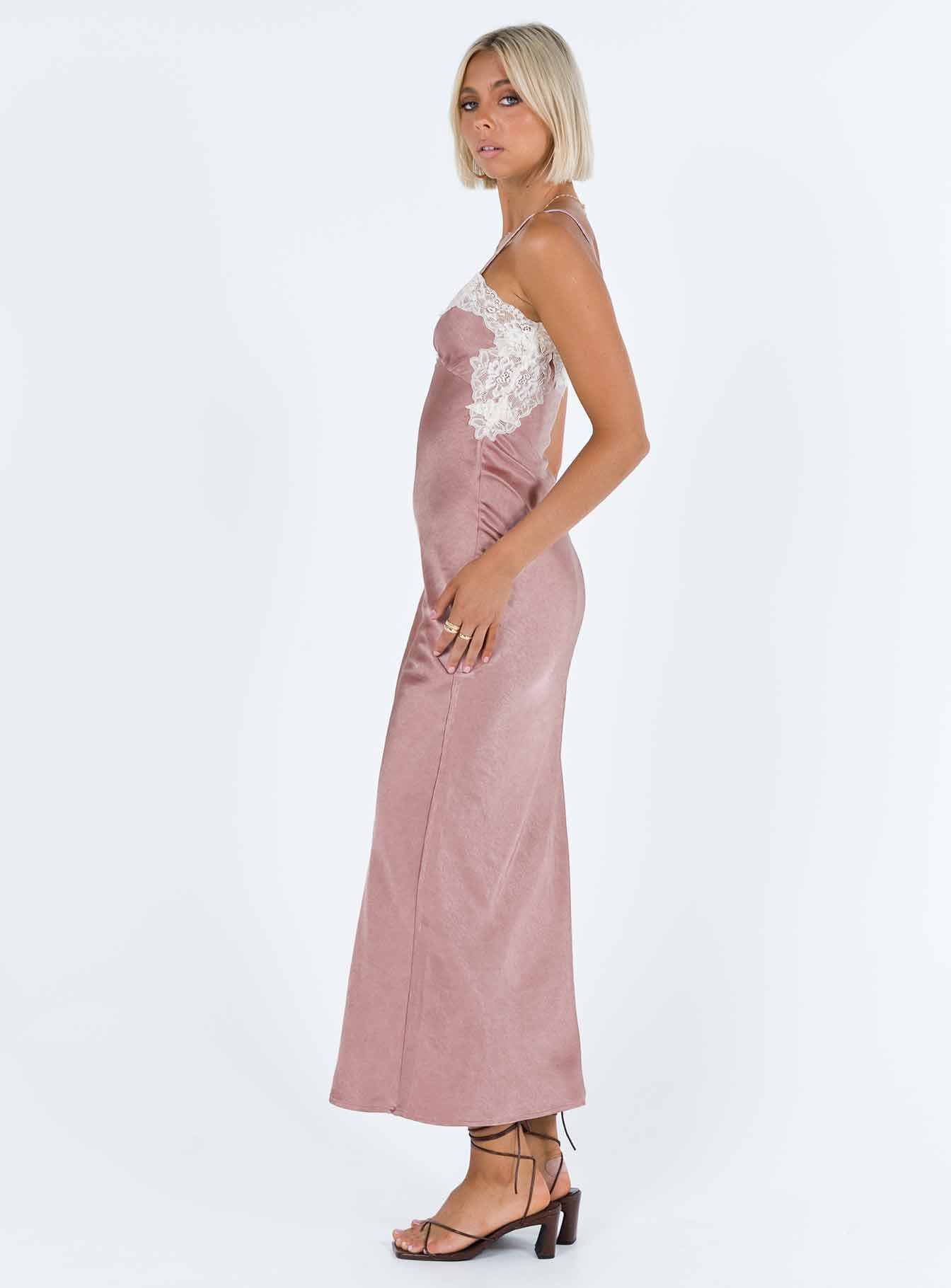 product Princess Polly Sweetheart Neckline  Alexina High Back Maxi Dress Pink