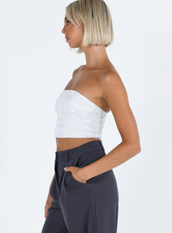 product Princess Polly Sleeveless Square Neck  Balcer Top White