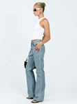 Princess Polly High Rise  Rome Pants Light Denim