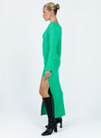 product Princess Polly Crew Neck  Herald Long Sleeve Midi Dress Sage