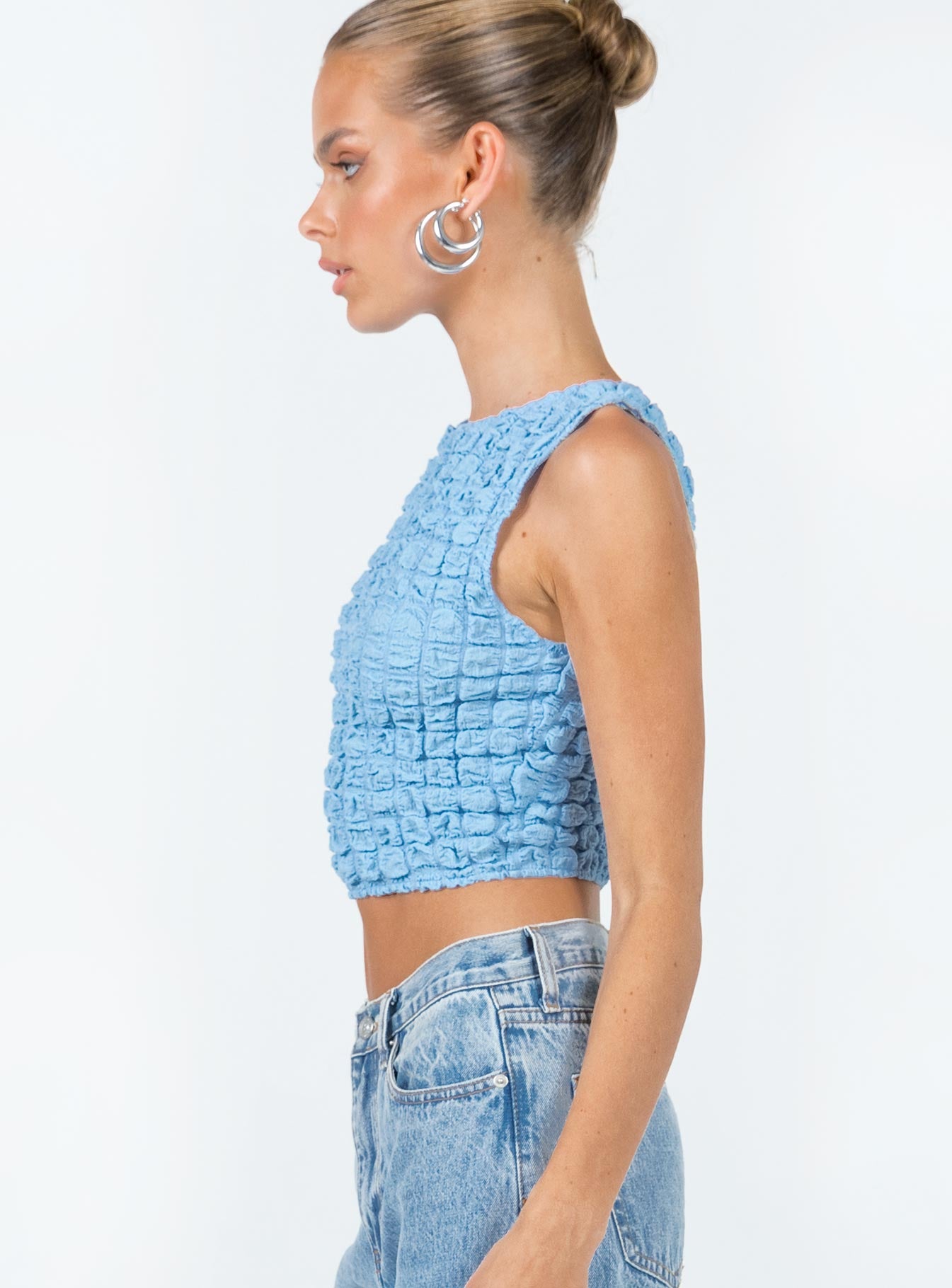 product Princess Polly Sleeveless Square Neck  Kendrick Top Blue