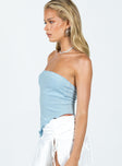 product Princess Polly Sleeveless Square Neck  Carrow Strapless Top Blue