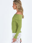 Kaiza Sweater Green Princess Polly  Cropped 