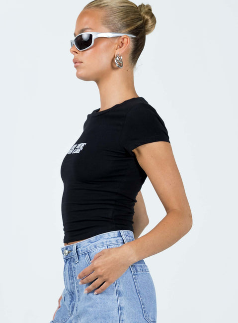 product Princess Polly  No Time For Love Tee Black