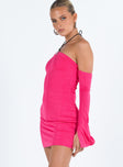 product Princess Polly Asymmetric Neckline  Nirranda One Shoulder Mini Dress Pink