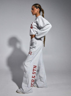 product Princess Polly  JGR & STN Double Play Trackies Snow Grey Marle