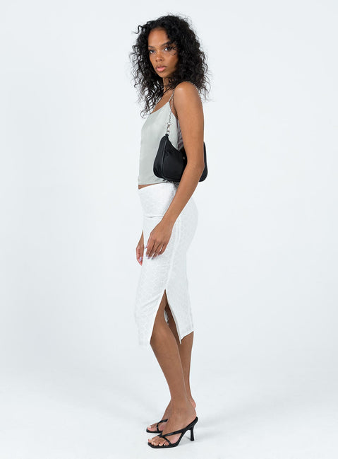 product Cuatro Midi Skirt White Princess Polly  Midi Skirts 