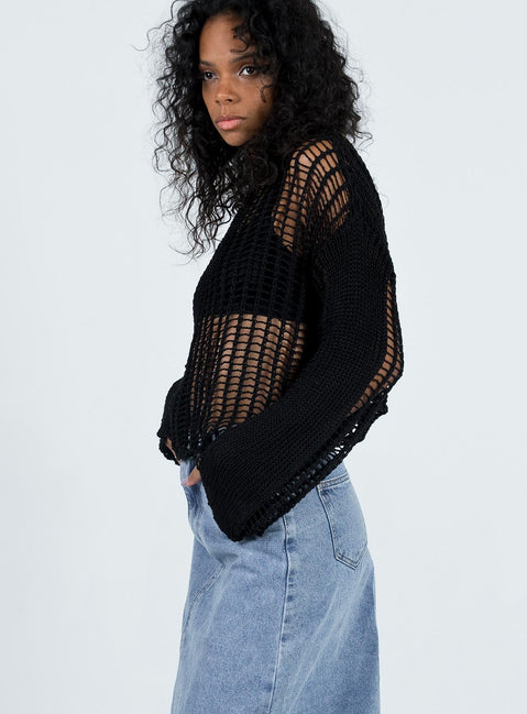 The Kennedy Hoodie Black Princess Polly  Cropped 