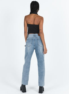 product Princess Polly High Waisted  Ferrero Jeans Mid Wash Denim