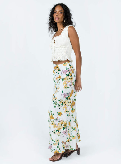 product Thyme Maxi Skirt White Floral Princess Polly  Maxi 