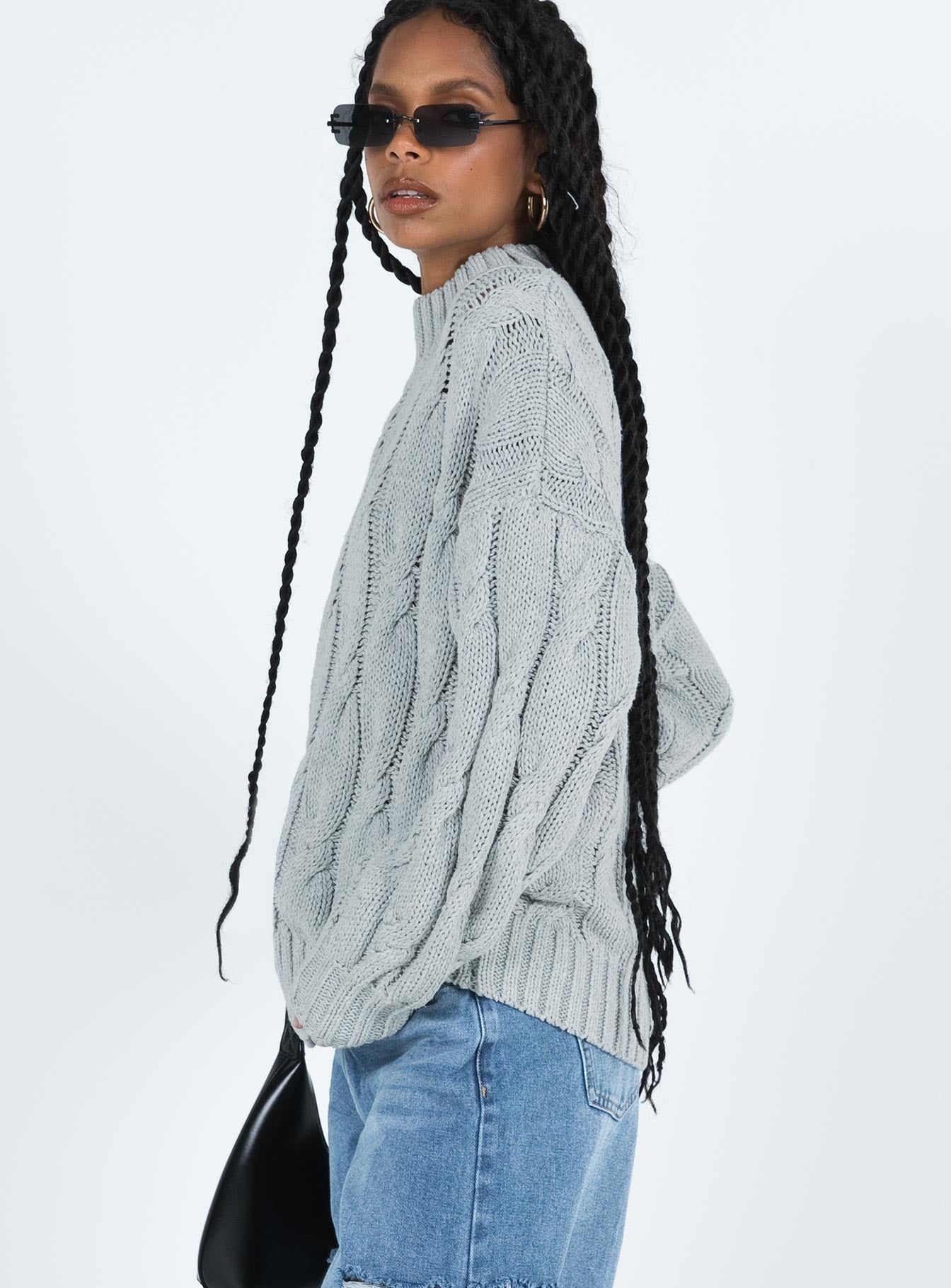 Jendi Sweater Grey Princess Polly  long 