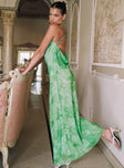 Princess Polly Cowl Neck  Pantano Maxi Dress Green