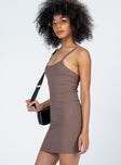 Princess Polly  Wilson Mini Dress Brown