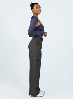 product Princess Polly High Waisted Pants  Archer Cargo Pants Slate