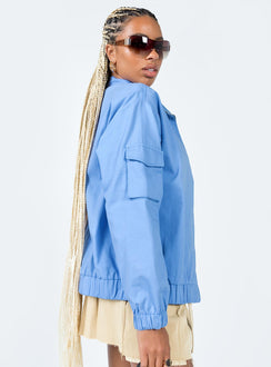 Bomber jacket  Relaxed fit  100% cotton  Zip front fastening  Classic collar  Elasticated cuffs & waistband  Pocket on arm Non-stretch Unlined 