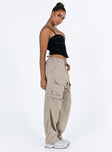 product Princess Polly High Waisted Pants  Stefanni Cargo Pants Beige