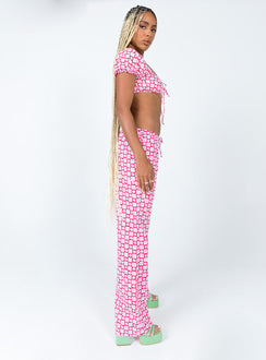 product Princess Polly  Motel Raya Trouser Apple Check Blush Red