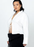 product Princess Polly Full Sleeves Square Neck  Lida Long Sleeve Top White Curve