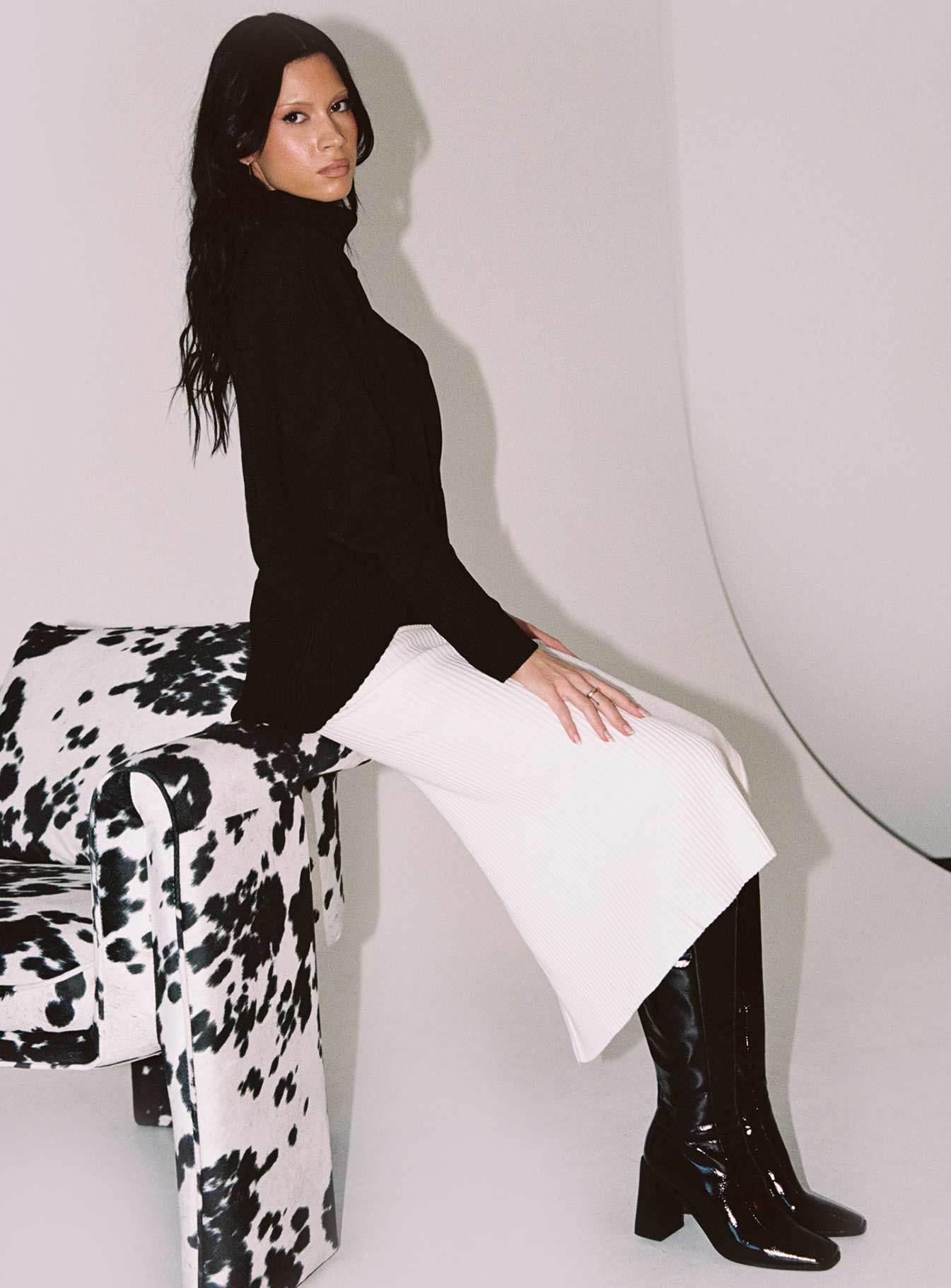 product Tanna Midi Skirt Cream Princess Polly  Midi Skirts 