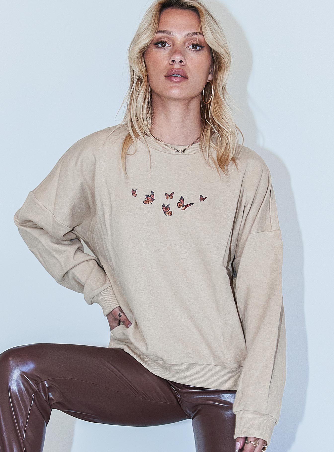 Fly Away Sweater Beige