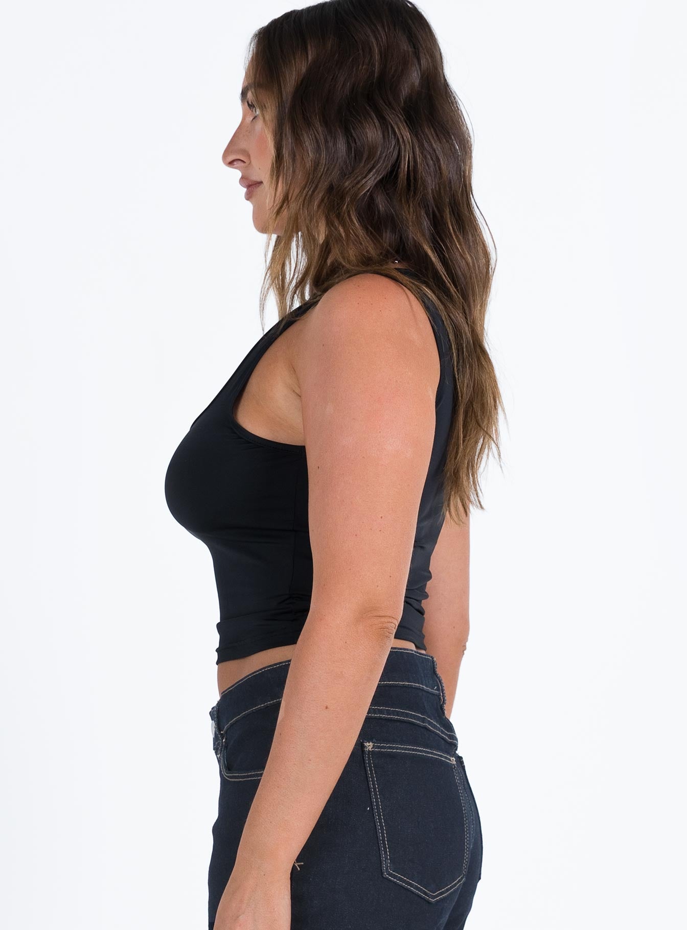 product Princess Polly Short Sleeves Crew Neck  Sanada Top Black