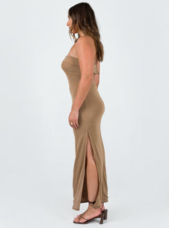 product Princess Polly Asymmetric Neckline  Ashington Maxi Dress Brown