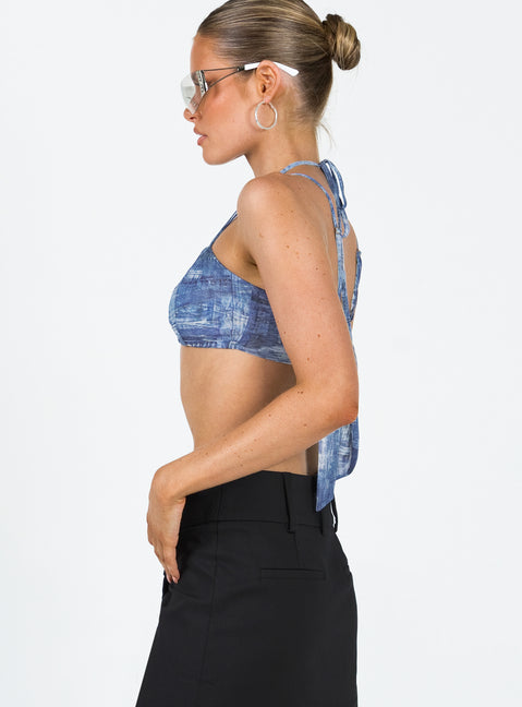 product Princess Polly Sleeveless Scoop Neck  Menzel Top Blue