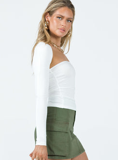 product Princess Polly Full Sleeves Square Neck  Armstrong Long Sleeve Bolero Top White