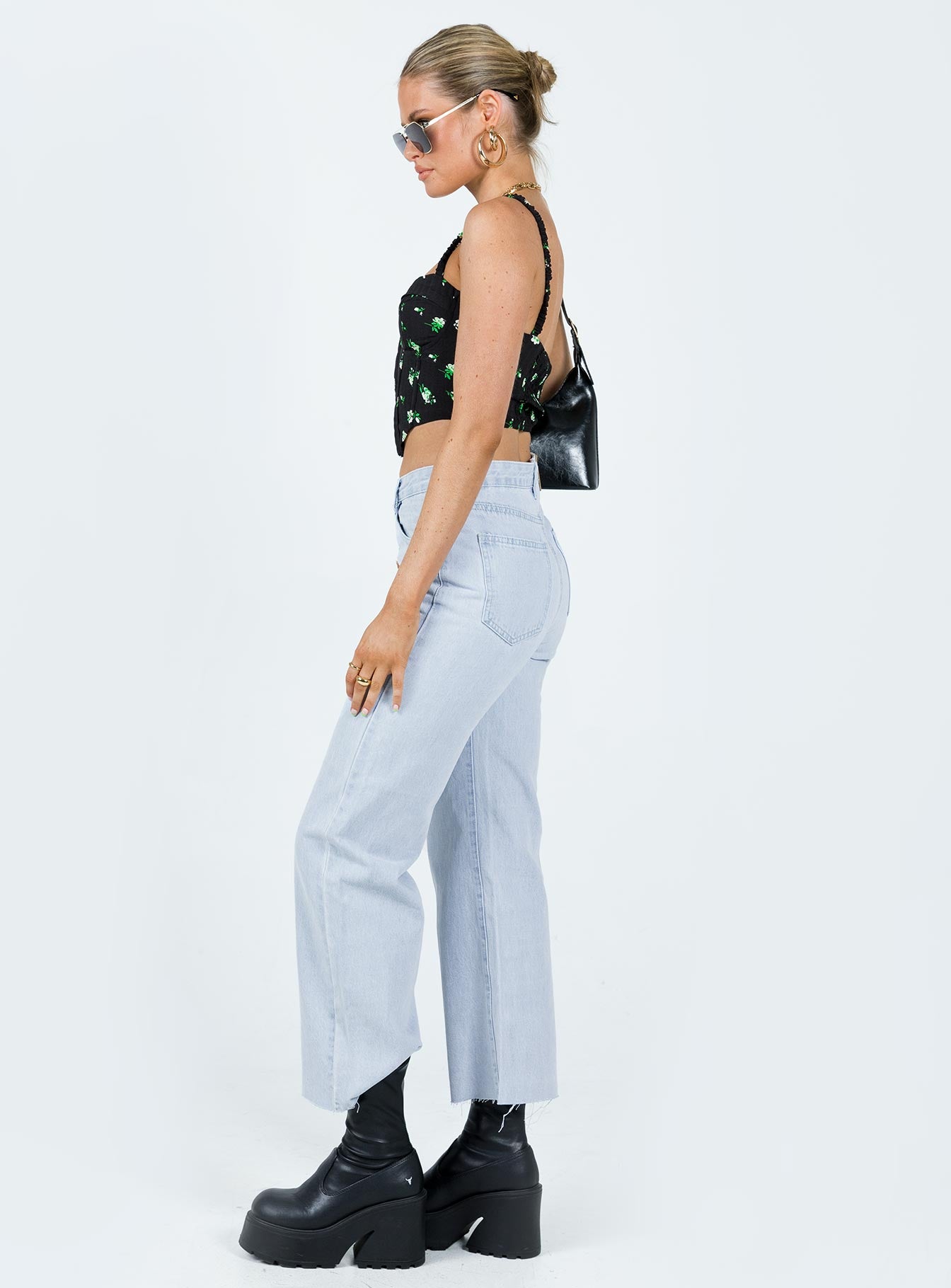 product Princess Polly High Waisted  Boundless Denim Jeans Light Wash