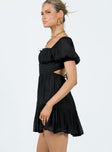 Princess Polly Square Neck  Ethan Mini Dress Black