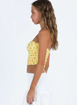 product Princess Polly Sleeveless Square Neck  Dayrella Tube Top Yellow