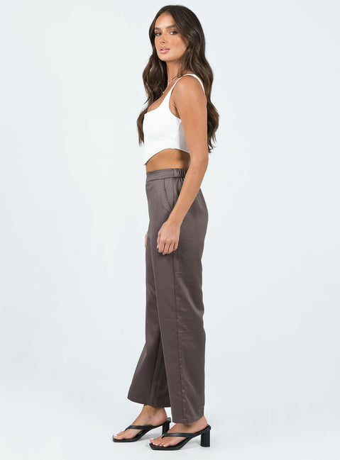 product Princess Polly High Waisted Pants  Rainford Pants Mocha