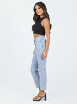 product Princess Polly High Waisted  Curzon Mom Jeans Denim