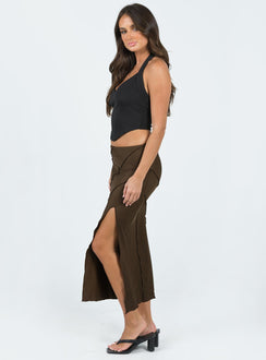 product Erika Midi Skirt Brown Princess Polly  Midi Skirts 