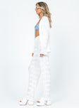 Matching set Silky material  Pleated design  Button up shirt  Drop shoulder  High waisted pants  Elasticated waistband 