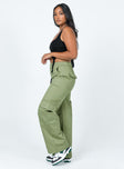 Princess Polly   Luna Mid Rise Cargo Pants Green